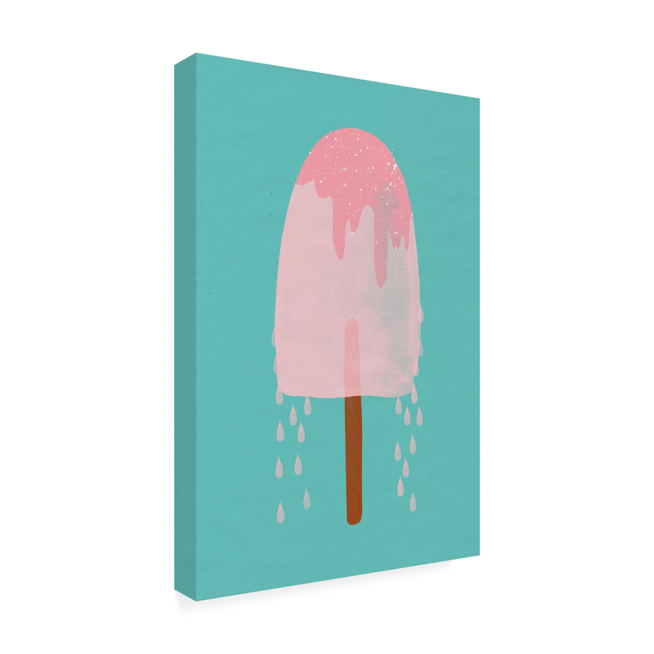 Canvas Wall Art - Treechild 'Yummy Ice Cream' Wall Art for Living Room, Bedroom, or Office D?cor by Trademark Fine Art - 22 x 32 Inches