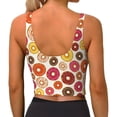 thumbnail image 4 of Uemuo Donut Pattern Women's Sports Bra - High Impact Support, Breathable, and Comfortable Athletic Bra for Running, Yoga, and Workouts, 4 of 9