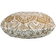 thumbnail image 2 of Stylo Culture Ethnic Kids Floor Pillow Mandala Floor Pillow Printed Cushion Cover Gold Big 32x32 Decorative Round Decor Seating Tuffet Seat Pouf Cover Footstool Cotton Floral 1 Pc, 2 of 4