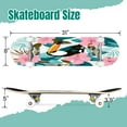 thumbnail image 2 of 31'' Complete Skateboard 7 Layer Canadian Maple Double Kick Deck Skateboards floral tropical flowers leaves toucans Skate Board for Beginner Adult Gifts, 2 of 5