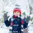 thumbnail image 2 of 2 Pairs Kids Fleece Gloves Boys Full Fingers Gloves Girls Warm Kids Gloves Kids Winter Gloves Toddler Fleece Mittens, 2 of 7
