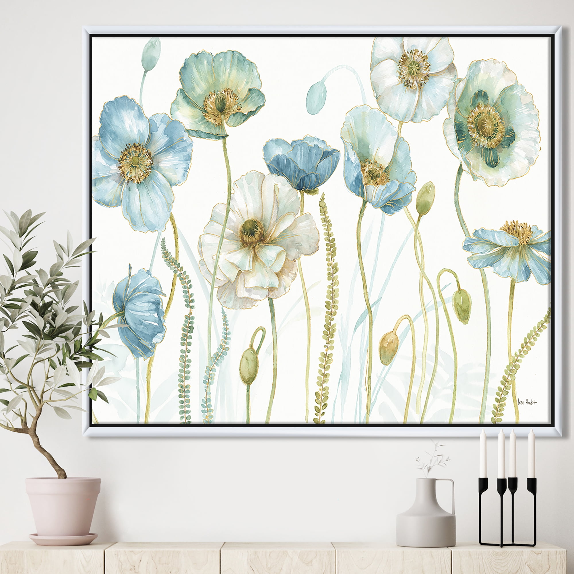 Designart ' My Greenhouse Cottage Flowers IV ' Traditional Framed Canvas