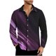 thumbnail image 2 of Blusa y camisa de manga larga con cuello vuelto para hombre, estilo casual, a la moda, con botones estampados, blusa de manga larga con cuello vuelto, camisetas de poliéster para hombre, 2 of 5