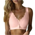 thumbnail image 4 of AINIYS Front Closure Bras for Women Padded Wireless Comfort Full Coverage Bra Comfy Light Support Everyday Bras Pink XL, 4 of 7