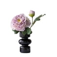 thumbnail image 1 of Jarrón de peonía Guifei morado de vidrio negro, arreglo decorativo for sala de estar, mesa china, flor falsa, 1 of 4