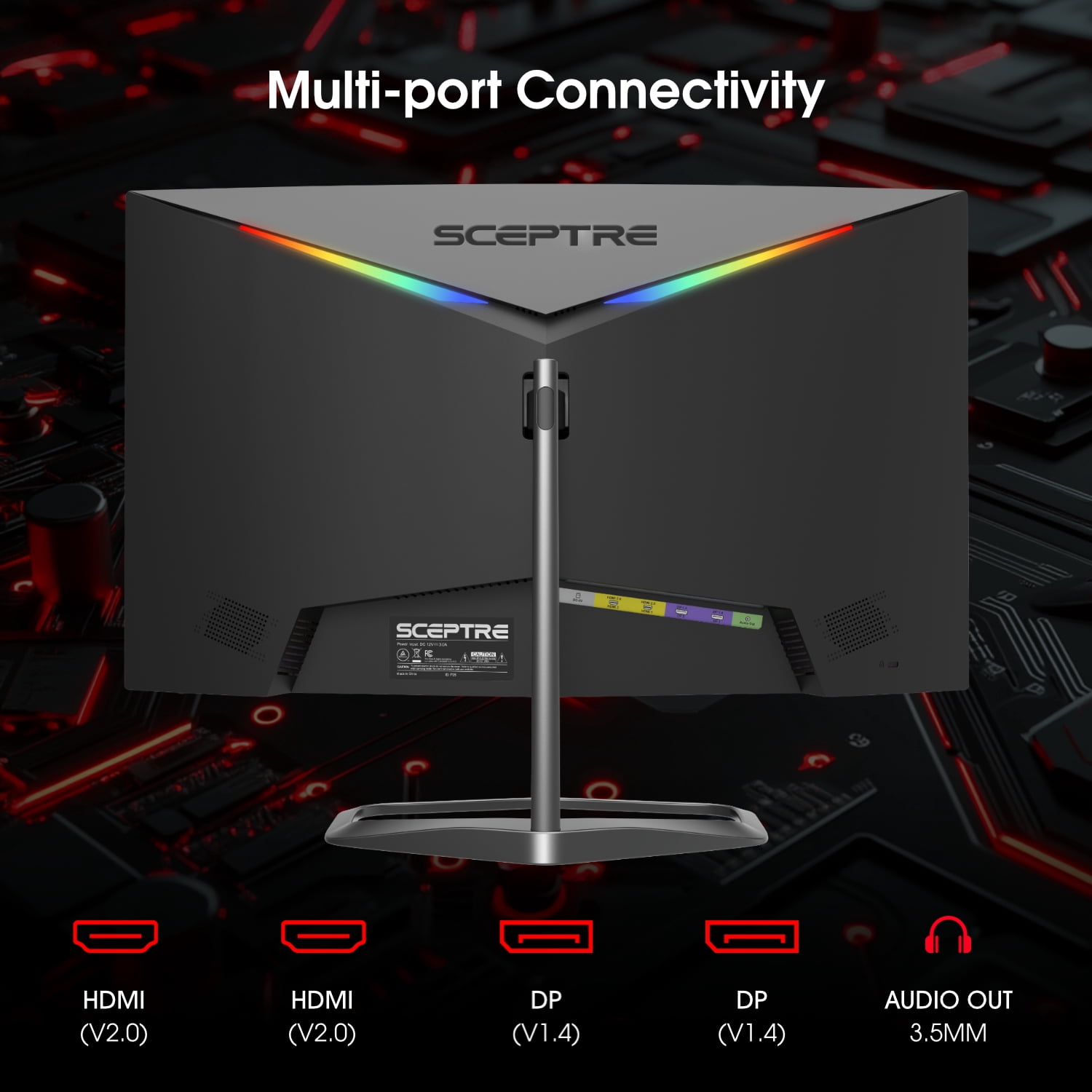 Sceptre New Curved 25-inch Gaming Monitor 240Hz 1500R HDMI x2 DP x2 Build-in Speakers 2025