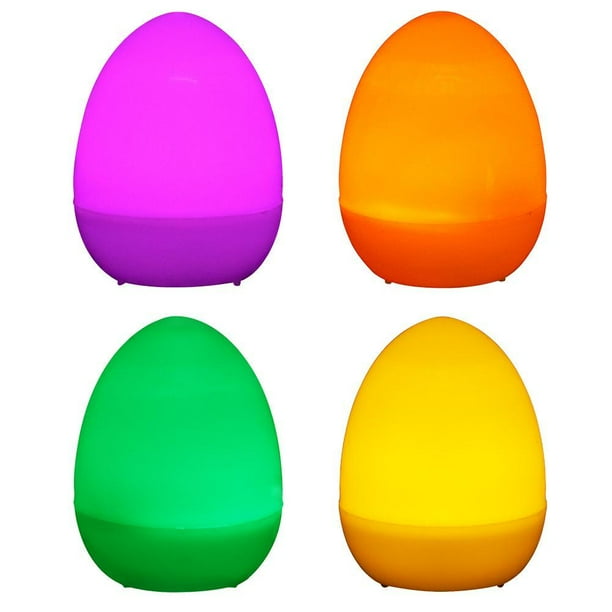 Simulación De Pascua Con Batería De 12 Uds., Decoración De Pascua, Huevos De Iluminación Led Multicolor Para Decoración Del Hogar, Regalo Para Niños seitruly HA042477-05
