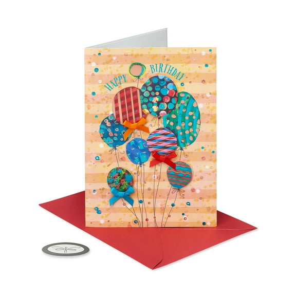 Papersong Premium Birthday Card (Birthday Balloons)