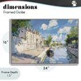 thumbnail image 4 of Stupell Industries French Country Boat in Canal Summer Reflection Gray Framed Giclee Art, 24 x 16, by Creative Studio, 4 of 8