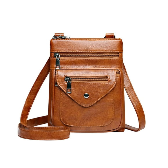 TopLLC Cell Phone Bag Female Crossbody Vertical Cell Phone Bag Ladies Shoulder Bag Soft Leather Small Bag Hundred Coin Bags PU Shoulder Bag