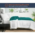 thumbnail image 2 of SGI King Contrast Comforter Set Microfiber Fill 3 Piece Teal, 2 of 5