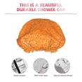thumbnail image 4 of KLL Orange Glitter2 Pattern Shower Cap & Bath Cap for Women,Reversible Oversized Waterproof Shower Caps for all Hair Lengths,Elastic Reusable Bathing Hair Cap, 4 of 7