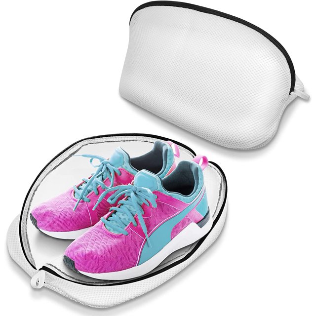 Bolsa de lavado de zapatos brillar 2 bolsas de lavandería con cremallera para lavadora