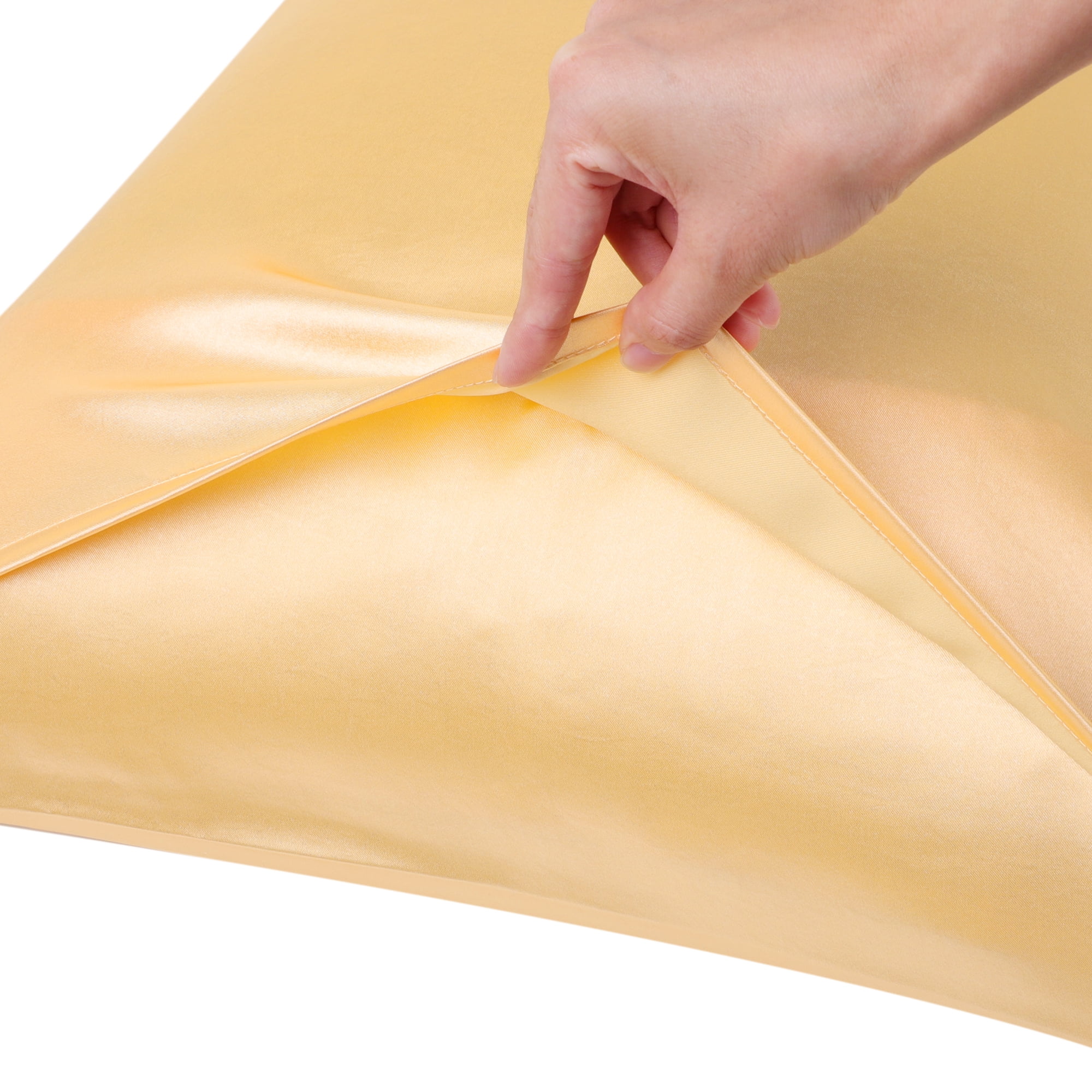 Unique Bargains 1 PC Satin Envelope Closure Body Pillowcases Gold 20"x60"