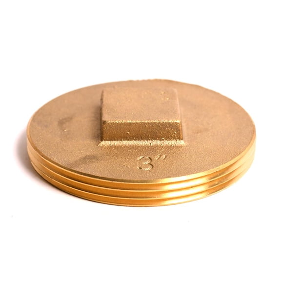 Thrifco Plumbing 6744293 3 Inch Brass Sq. Hd. C.O. Plug