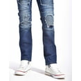 thumbnail image 3 of RING OF FIRE Men's Five Pockets Moto Slim Fit Stretch Jeans Size 30 to 38, 3 of 10