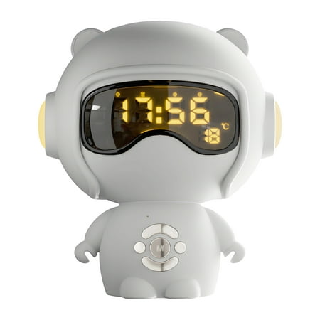 GJX Digital Clock,Smart Alarm Clocks with Bluetooth-Compatible Speaker,Three-In-One Intelligent Voice Alarm Clocks,3 Alarm Clocks,Eye-Protecting Night Light