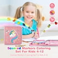thumbnail image 3 of 53PCS Fruit Scented Markers Set - Art Coloring Drawing Kits with Unicorn Pencil Case, Art Supplies,Stationary Set Pencil,Crayon&Markers Stuff,Birthday Gifts Toys, 3 of 7