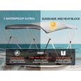 thumbnail image 3 of KFFKFF 3 Bow Bimini Top Boat Cover 900D Polyester Canopy Aluminum Frame 61"-66" W, 3 of 8