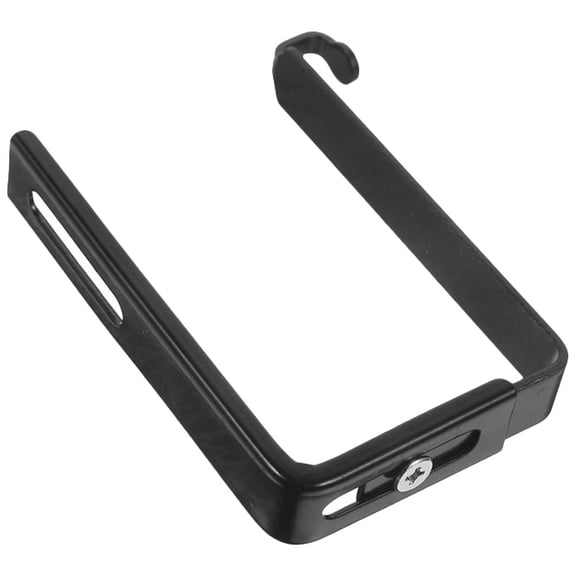 OULII Strong Wear Resistant Adjustable Cubicle Hooks Black Metal Holder for Coats Towels Hats