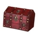 thumbnail image 5 of Cofre del tesoro, caja de almacenamiento de joyas, caja de baratijas de madera, caja organizadora de joyas, foto Rojo, 5 of 9