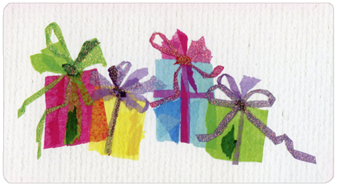 Pictura Pink Yellow Blue And Green Gift Boxes With Sparkling Bows Money Holder Christmas Card Walmart Com Walmart Com
