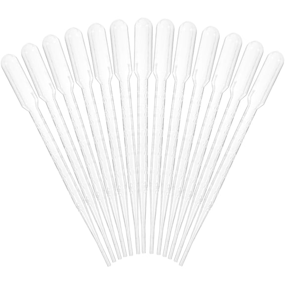 Worgeous 3ml Polyethylene Transfer Pipette for Laboratory Use with Clear Markings and Soft Tip