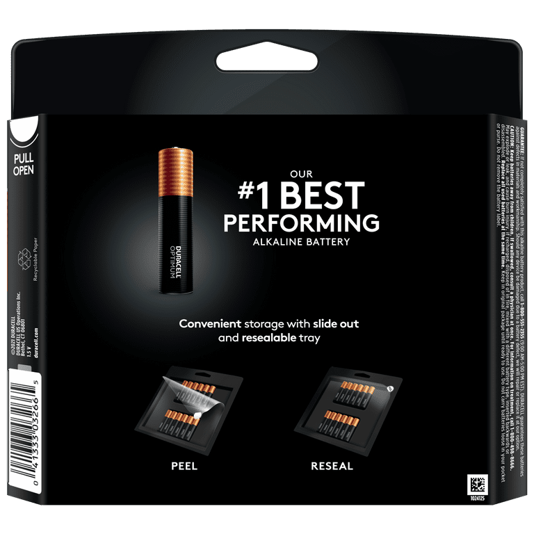 Duracell Optimum Batteries, Alkaline, AAA, 1.5V, 12 Pack - 12 batteries