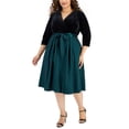 thumbnail image 1 of Alex Evenings Womens Wrap Surplice Dress, Multicoloured, Plus Size, 24W, 1 of 2