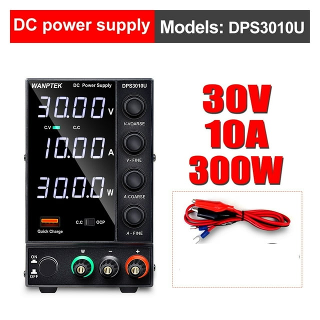 Adjustable DC Power Supply 30V 10A LED Lab Bench Power Source Stabilized Power Supply Voltage Regulator Switch 60V 5A