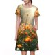 thumbnail image 1 of Easygdp Butterflies In Flower Field para Vestido Transpirable de Mujer, Vestido Suelto de Manga Corta con Pliegues y Bolsillos para el Verano, 1 of 6