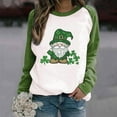 thumbnail image 2 of YABCSAZ St Patrick's Day Sweatshirts for Women Irish Tops Long Sleeve Sequin Shamrock Clover Printed Irish Pullover Casual Loose Oversize Charms Shirts Blouse Paddy's Day Great Parade Shirts, 2 of 7