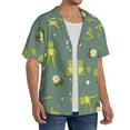 thumbnail image 2 of Kdxio Men'S Hawaiian Shirt For Men Short Sleeve Shirt Cute Yoga Frogs Summer Casual Holiday Beach Button Down T-Shirts, 2 of 5