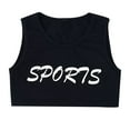 thumbnail image 3 of Alvivi Kids Girls Sleeveless Athletic Crop Top Gymnastics Dance Racer Back Sports Bra Workout Vest Tank White 16, 3 of 5