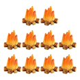 thumbnail image 1 of 10pcs Miniature Campfire Decoration Fake Campfire Decoration Resin Campfire Model Fake Fire Decoration Micro Fake Campfire, 1 of 2
