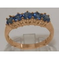 thumbnail image 3 of LBG British Made 14k Rose Gold Natural Sapphire Womens Eternity Ring - 33 size options - Size 4.75, 3 of 8