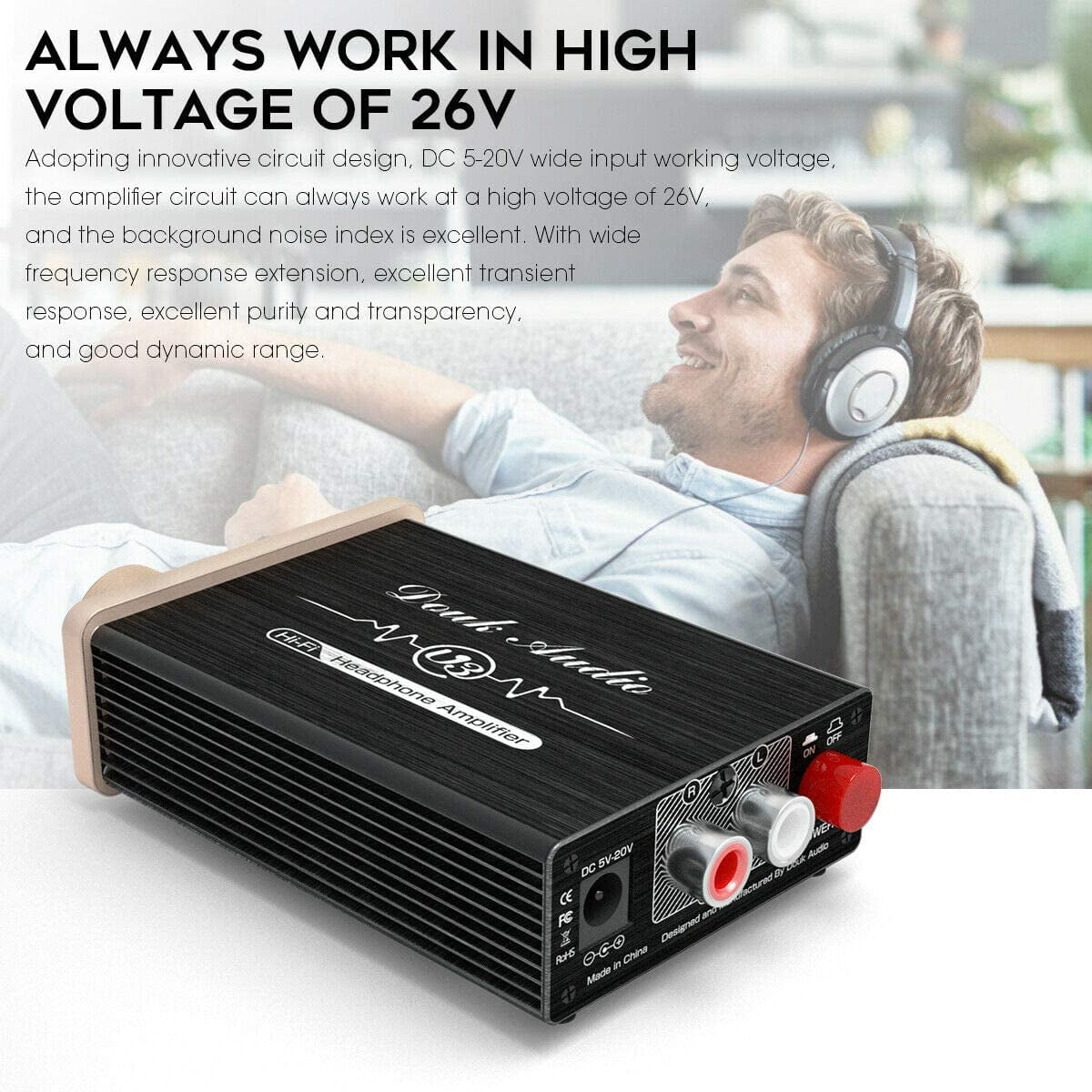 Douk Audio U3 Mini Class A Headphone Amplifier HiFi Desktop Home Stereo Amp DC5V 