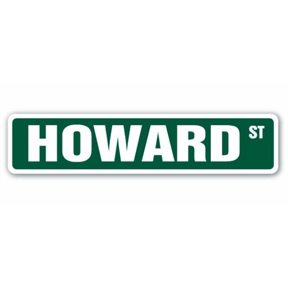 HOWARD Street Sign Childrens Name Room Sign | Indoor/Outdoor |  36" Wide