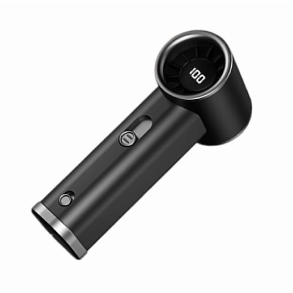 Quiet Handheld Fan Digital Power Display 3000mAh Capacity Ergonomic Grip Fan