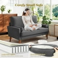 thumbnail image 4 of Vesgantti Loveseat Sofa, 48" Small Couches for Small Spaces, Love Seat for Living Room, Bedroom, Easy Assembly Mid Century Modern Couch with Throw Pillow for Apartment, Grey, 4 of 16