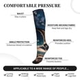 thumbnail image 3 of Lsque Artistic Starry Sky Moon Book Pattern Sport Compression Socks for Men & Women 15-20 mmHg Knee High Nurse Pregnant Running Medical and Travel Athletic, 3 of 6