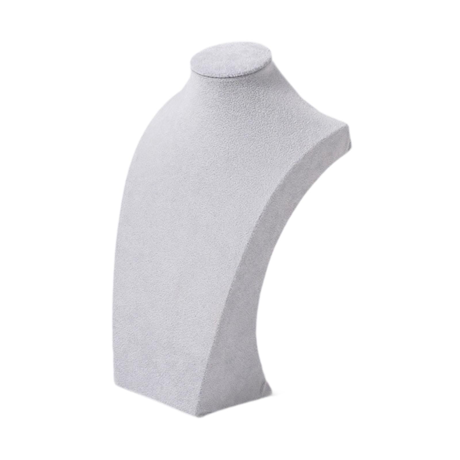 Milageto Necklace Display Stand Display Necklace Mannequin for Business Selling Gray 30cm Height