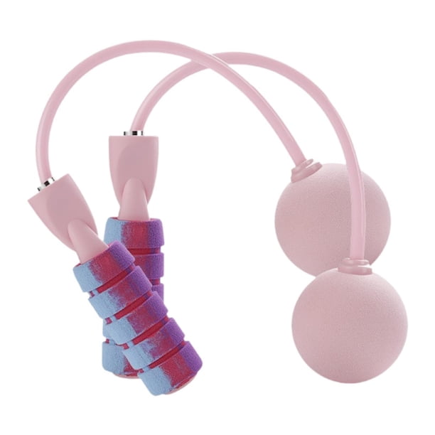 Cuerda de saltar inalámbrica, cuerda de saltar, con peso, flexible, para hombres y mujeres, deportes Rosa