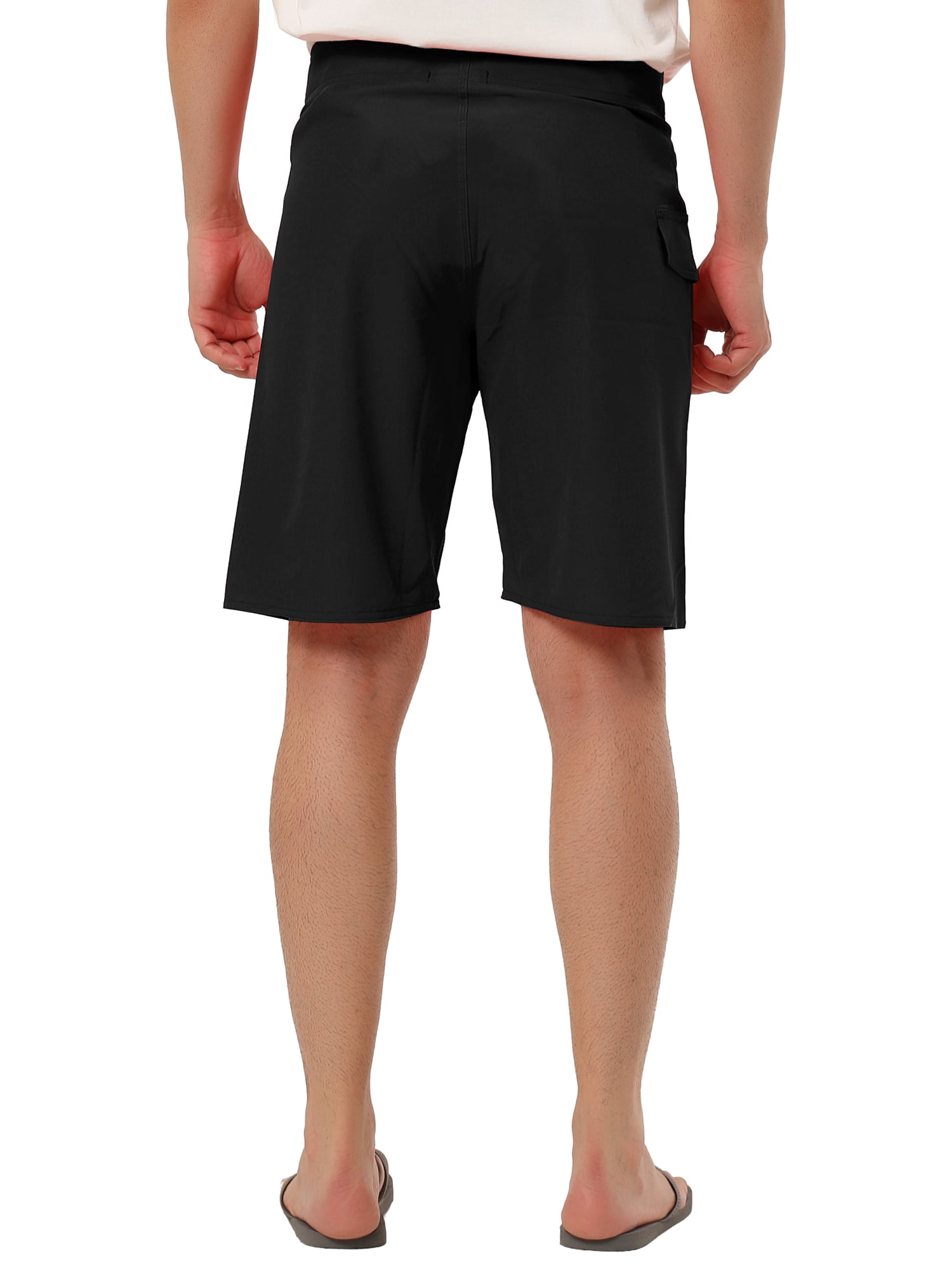 INSPIRE CHIC Men's Shorts Drawstring Swim Shorts Elastic Waist Board Shorts