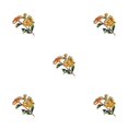 thumbnail image 2 of sweethay Flor Broche Pin Breastpin Joyería Regalo personalizado Disfraz Ornamento Amarillo Amarillo 5Conjunto, 2 of 6