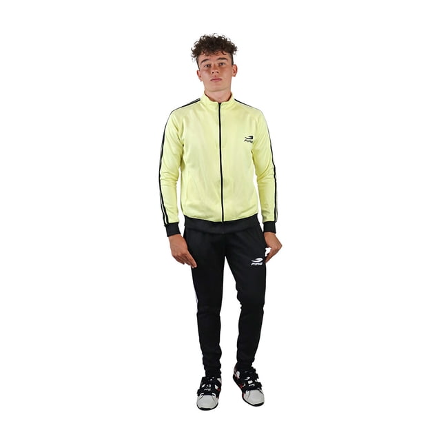 Conjunto Deportivo Pants Varonil Fire Sports Sudadera y Pantalon Amarillo-Negro M3 FIRE SPORTS Pants Deportivo/Slim/Amarillo-Negro
