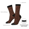 thumbnail image 4 of Logiee Dark Brown Glitter Print Adult Socks for Men & Women,Calf Socks, Ankle Socks,Boots Socks,Breathable Casual Sock,Unisex Crew Socks, 4 of 6