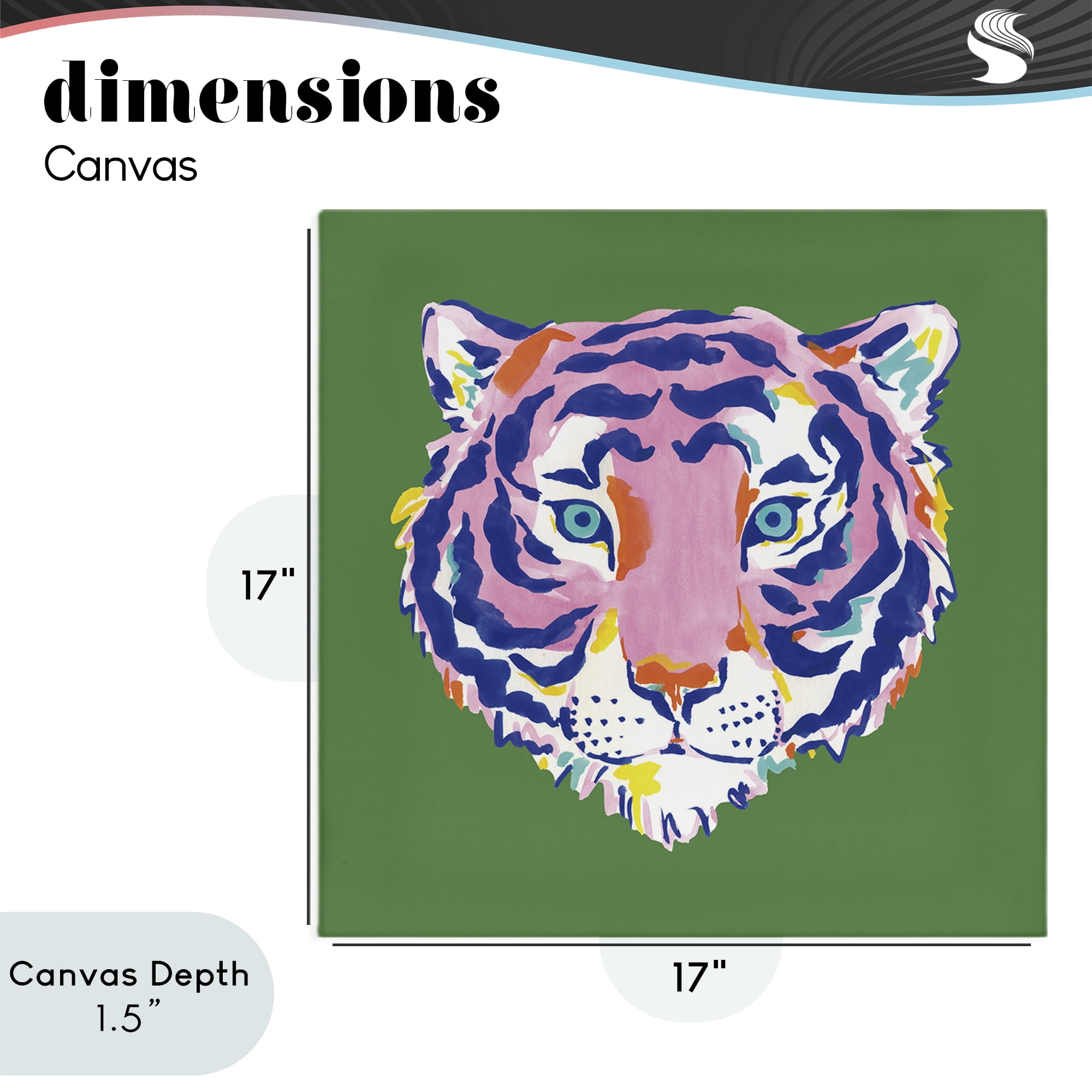 Stupell Industries Exotic Boho Tiger Face Canvas Wall Art, design by Karolina Sato