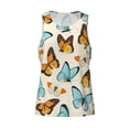 thumbnail image 4 of Easygdp Butterflies Men's Tank Top, Sleeveless Muscle T Shirts, Breathable, Quick-Dry, Loose for Gym, Running, Fitness - 4X-Large, 4 of 9