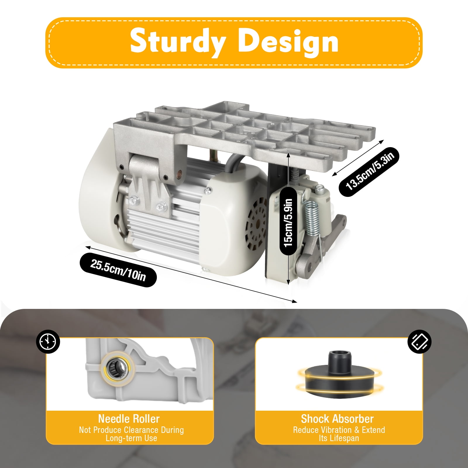 YIYIBUYS 600W Electric Brushless Sewing Machine Servo Motor Low Noise Industrial Sewing Machine Brushless Split Motor, 100 Stitches/min